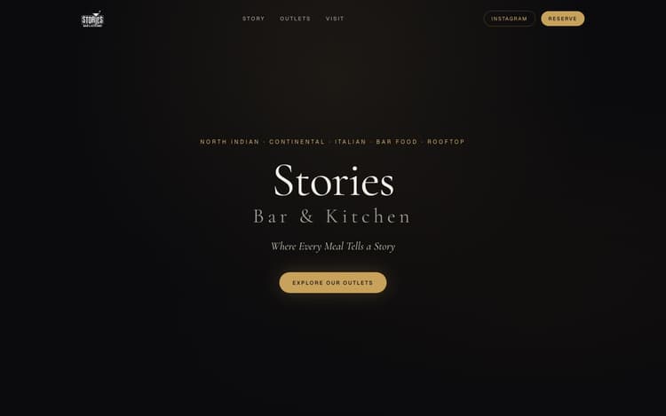 screenshot of Stories Bar & Kitchen